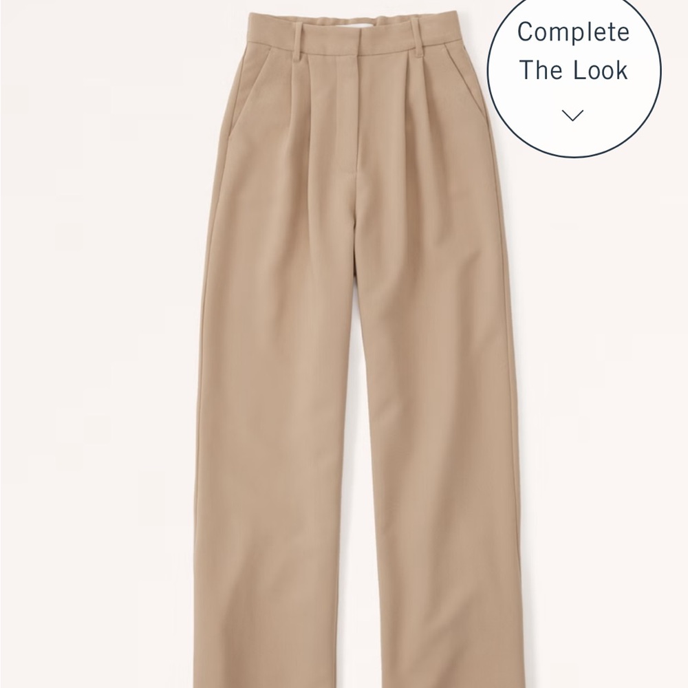 Abercrombie & Fitch Curve Love Sloane Tailored Wide Leg Pant